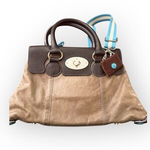 “Birkin” style Gabs leather wool small Bag